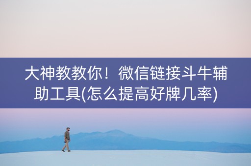 大神教教你！微信链接斗牛辅助工具(怎么提高好牌几率)