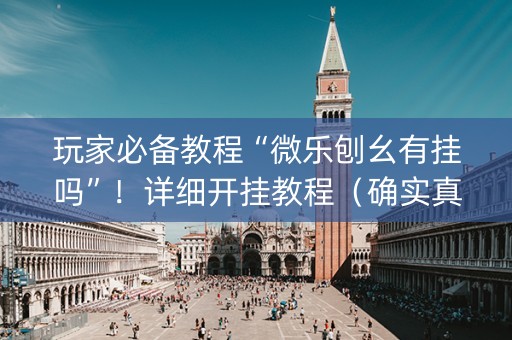 玩家必备教程“微乐刨幺有挂吗”！详细开挂教程（确实真的有挂)-知乎