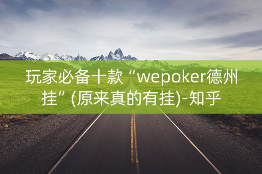 玩家必备十款“wepoker德州挂”(原来真的有挂)-知乎