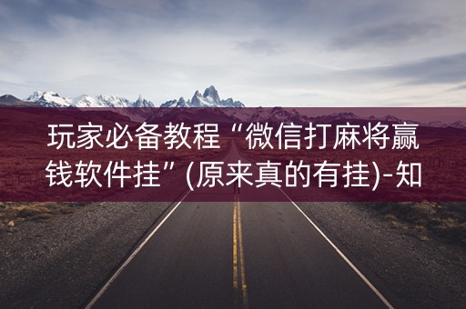 玩家必备教程“微信打麻将赢钱软件挂”(原来真的有挂)-知乎