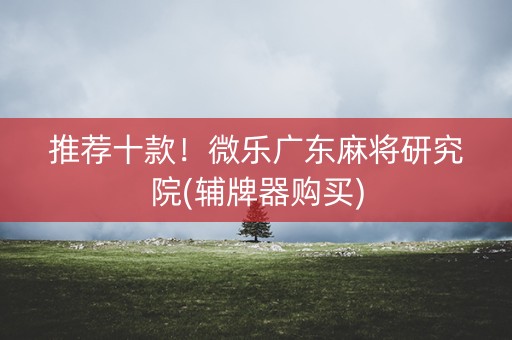 推荐十款！微乐广东麻将研究院(辅牌器购买)
