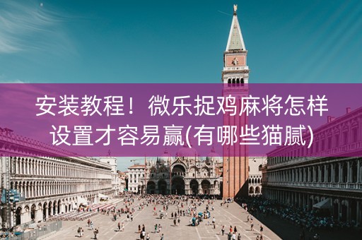 安装教程！微乐捉鸡麻将怎样设置才容易赢(有哪些猫腻)
