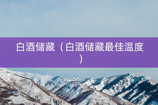 白酒储藏（白酒储藏最佳温度）